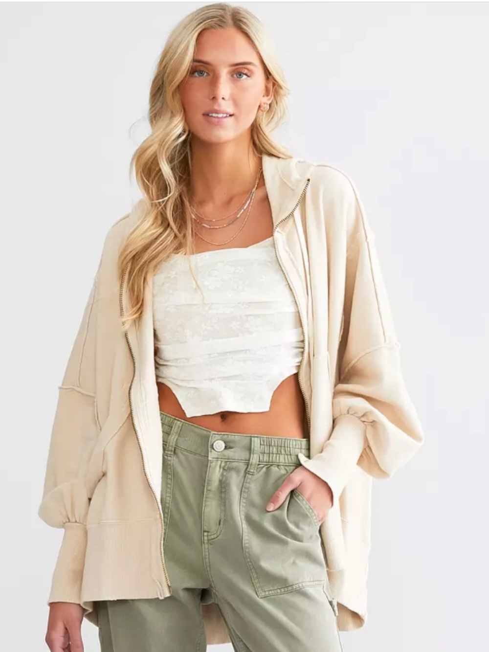 FREE PEOPLE Camden Oversized Hoodie SMALL